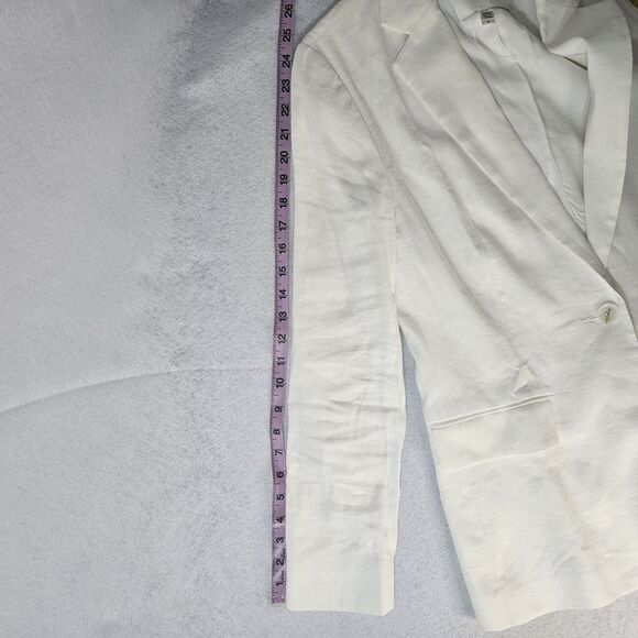 JUDITH & CHARLES Sz 6 White Blazer - Picture 6 of 8